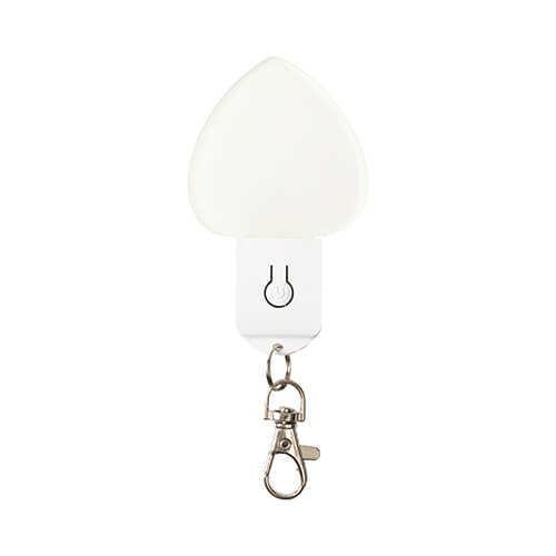 Illuminated acrylic key ring for sublimation - heart