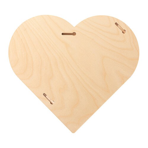 Photo frame - plywood heart for sublimation - 15.2 x 15.2 cm