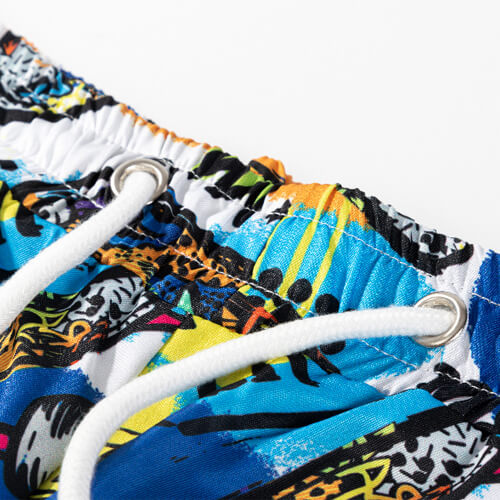 Pantalones cortos de playa sublimados para hombre - monopatines