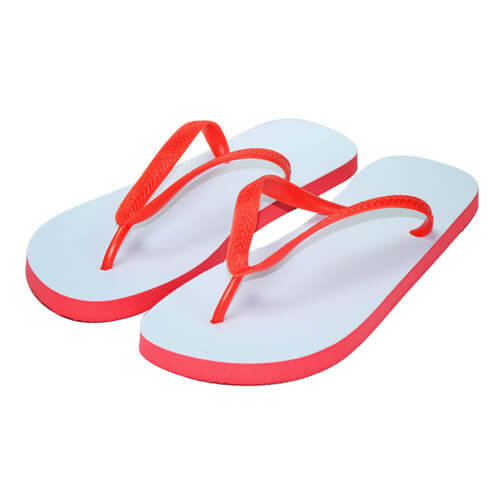 Foto flip flops sarkans Sublimācijas termiskā pārnese
