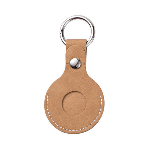 Leather key ring / AirTag case for sublimation - Brown