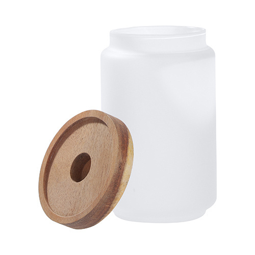 750 ml stiklinis indas su mediniu dangteliu sublimacijai