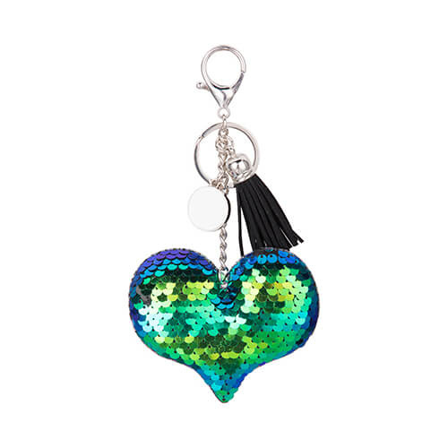 Szublimációs kulcstartó - zöld szív