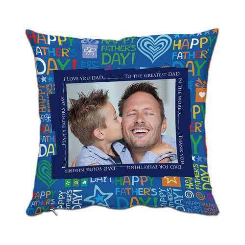 Tweekleurige satijnen kussensloop 38 x 38 cm voor sublimatie - Daddy