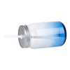 Mason Jar klaaskruus 450 ml ilma käepidemeta sublimatsiooni jaoks - tumesinine gradient
