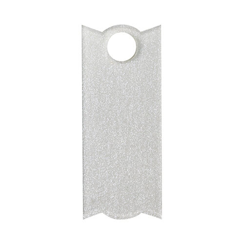 Acryl naambadge met glitter 8,2 x 3,4 cm voor sublimatie