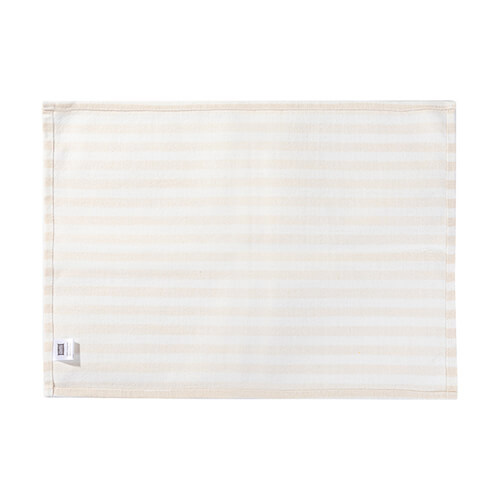 Linane lauamatt 50 x 35,5 cm kreemikas, kollaste triipudega sublimatsiooni jaoks