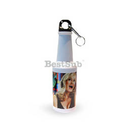 Toeristische waterfles in de vorm van een fles wit 400 ml Sublimation Thermal Transfer