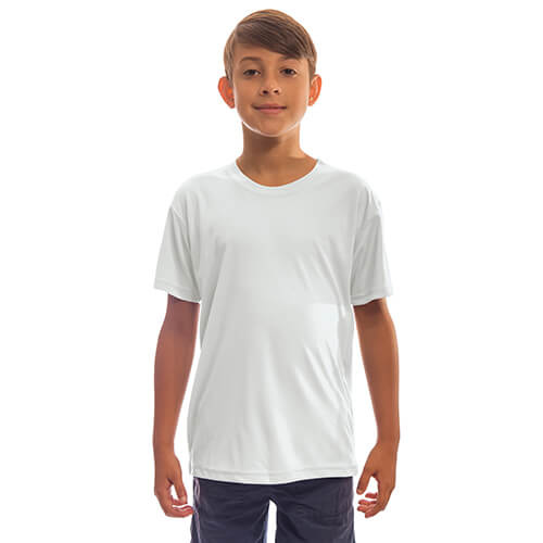 Solar ungdoms T-shirt med korte ærmer til sublimering - hvid