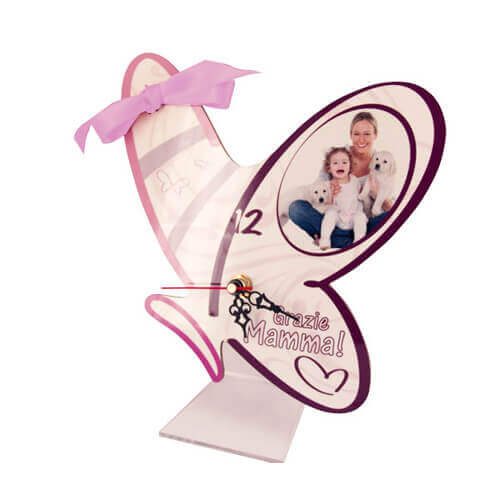 Stående klocka av MDF - Butterfly - Sublimation Thermal Transfer