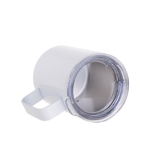 Juego de 4 tazas de café metálicas de 300 ml para imprimir.