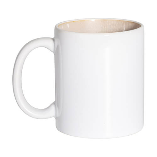 330 ml puodelis su glazūruotu vidumi sublimacijai - pilkas