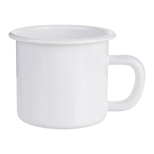 Taza de esmalte blanco de 360 ml para sublimación