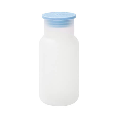 Mug - 550 ml bottle for sublimation with a blue lid