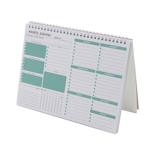 Heti tervező - zöld motívum