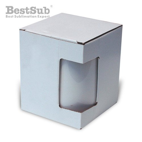 Caja para taza 450 ml con ventana Transferencia Térmica Sublimación