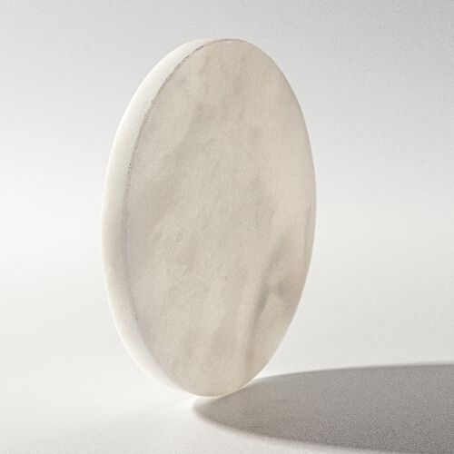 Coaster, Ø 10 cm, made of white marble and cork for sublimation - circle