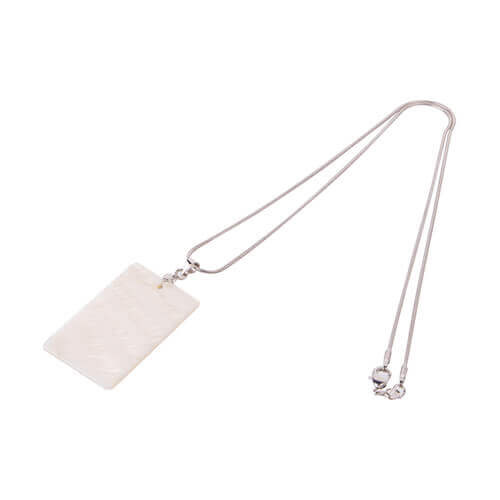 Colgante de cadena de concha para impresión por sublimación - rectángulo