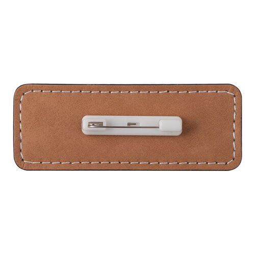 Insignă din piele 8,2 x 3,1 cm pentru sublimare - maro