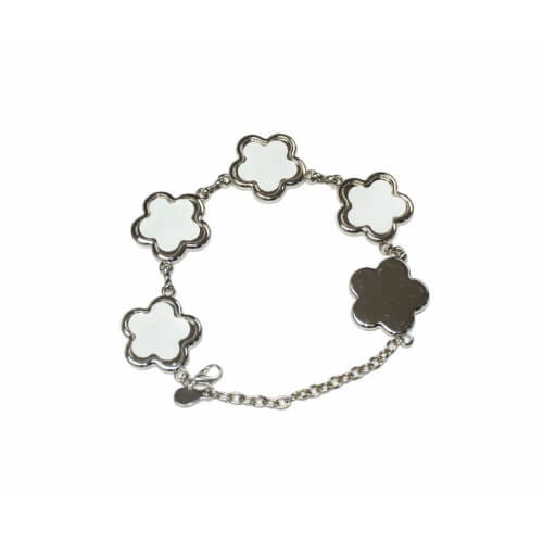 Pulsera de metal en forma de flor Sublimación Transferencia térmica