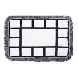 Plys-tæppe 80 x 50 cm med fotopaneler til sublimering - 15 paneler