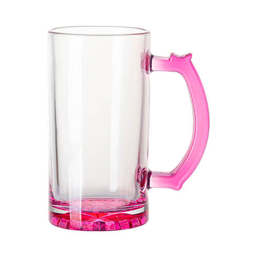 470 ml-es üvegpohár szublimáláshoz - lila fül és alj