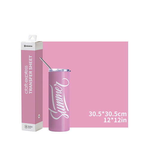 Craft Express hoja transfer rosa 30,5 x 30,5 cm - 8 uds.