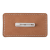 Badge en cuir 8,2 x 4,4 cm pour sublimation - marron
