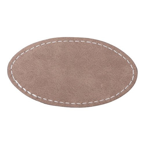 Ovalna usnjena priponka 8,2 x 4,4 cm za sublimacijo - siva
