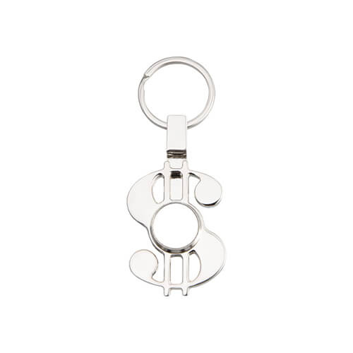 Metallnyckelring - spinner för sublimering - Dollar