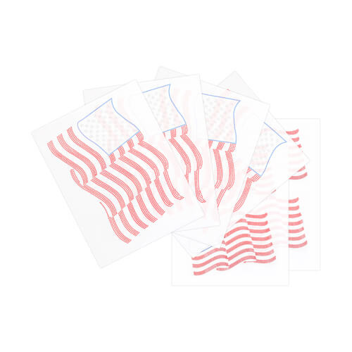 Un juego de sábanas con circonitas cúbicas para transferencia térmica - bandera de EE.UU