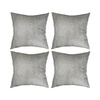Set de 4 fețe de pernă din piele 40 x 40 cm pentru imprimare - gri