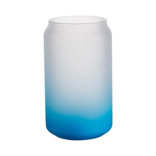 Verre dépoli pour sublimation 400 ml - dégradé bleu