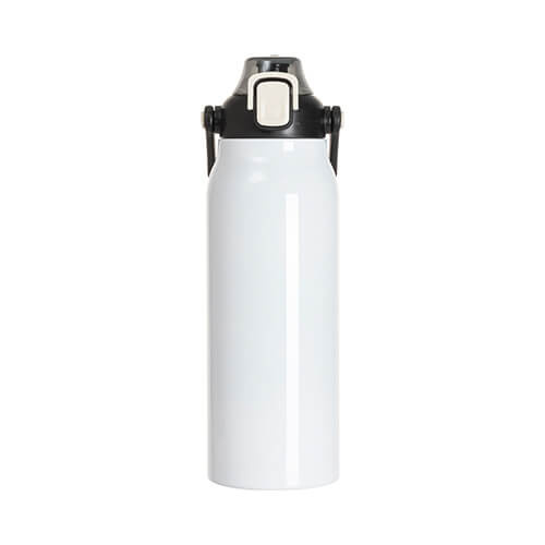 Bouteille de voyage en acier inoxydable 1700ml avec poignée - blanc
