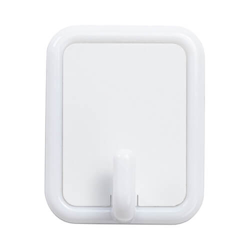 Un petit cintre en plastique pour sublimation - rectangle blanc