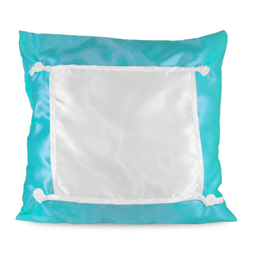 Housse de coussin Eco 40 x 40 cm turquoise Sublimation Transfert Thermique