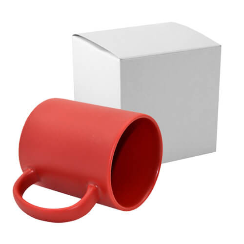 Mug Full Color – rouge mat pour transfert thermique avec boîte