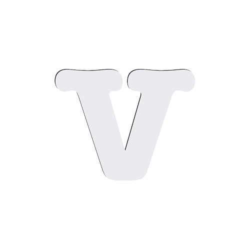 Dekoratív betű MDF-ből, szublimációhoz 15 cm V