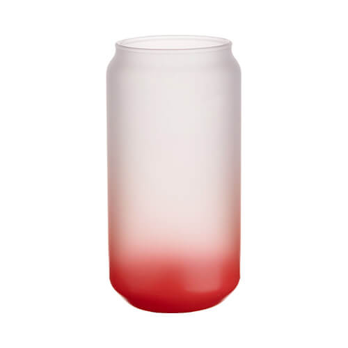 550 ml matinis stiklas sublimacijai - raudonas gradientas