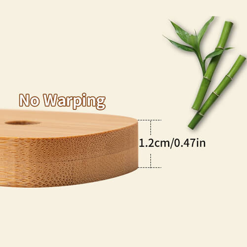 Bambusta valmistettu leikkuulauta sublimaatiota varten - Ø 30 cm