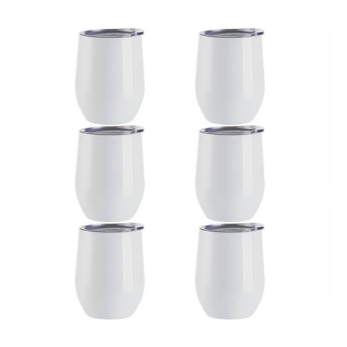 Set van 6 360 ml mokken voor glühwein voor sublimatie