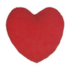 Funda de almohada de felpa corazón para sublimación - blanco y rojo