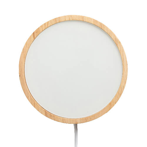 Round wooden base for LED lamp