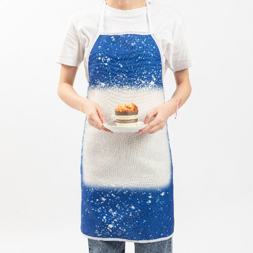 Linnen schort Bleached Starry Blue voor sublimatie