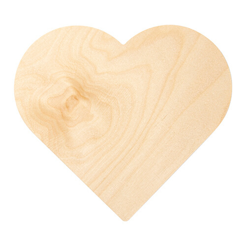 Photo frame - plywood heart for sublimation - 20.3 x 20.3 cm