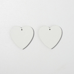 Boucles d'oreilles en MDF pour sublimation - grand coeur