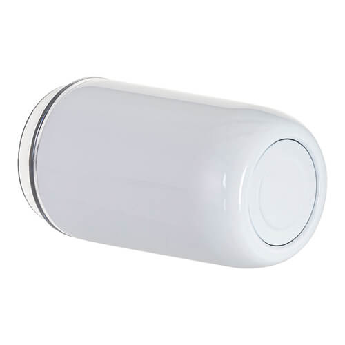 Taza de acero inoxidable 350 ml con tapa y pajita para sublimación - blanco