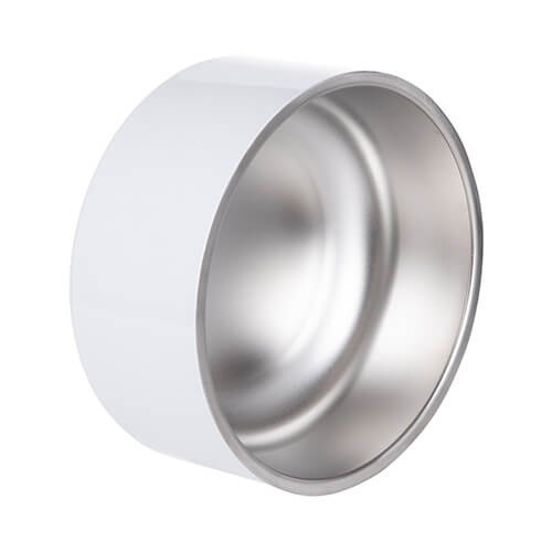 1900 ml-es rozsdamentes acél kutyatál szublimációhoz - fehér