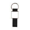 Leather and metal pendant for sublimation - square - black