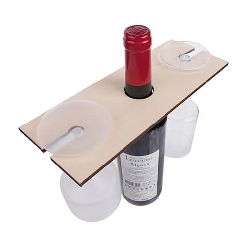 Επάνω μέρος μπουκαλιού κρασιού για εξάχνωση - ορθογώνιο